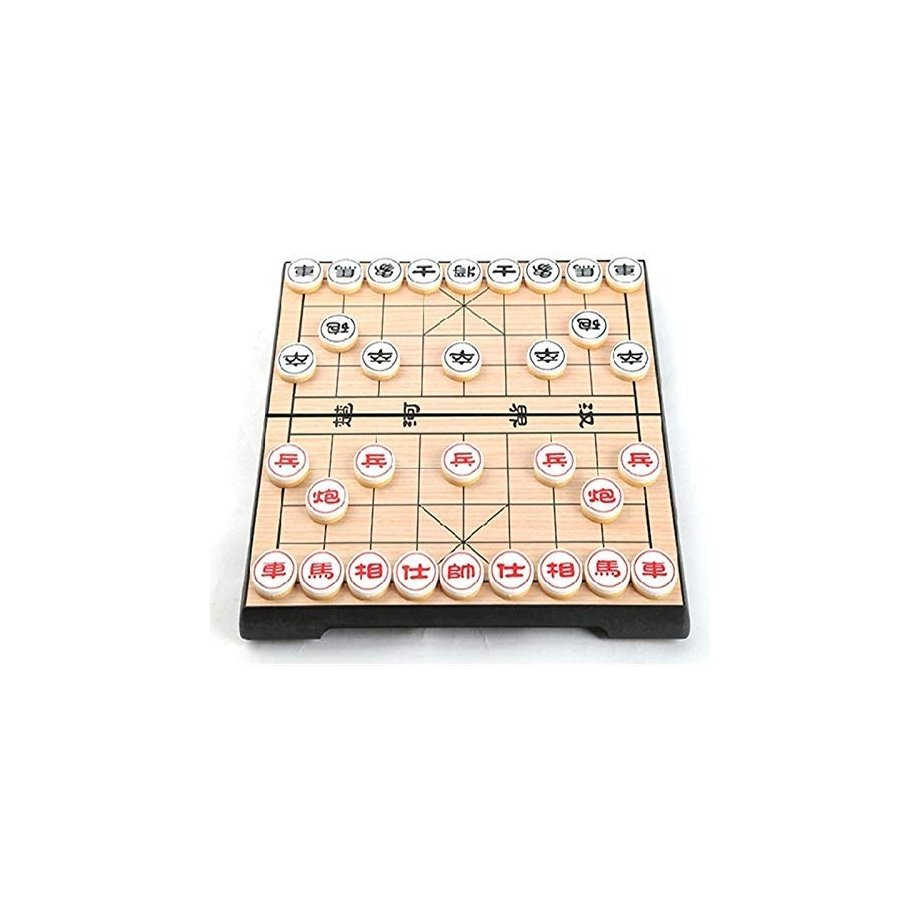 Portable Xiangqi Chinese Chess Set Magnetic Foldable Board Game