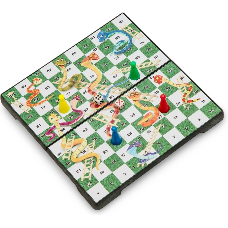 Portable Foldable Magnetic Pocket Board Game I Snake & Ladder For Door Gift l Presents l HADIAH
